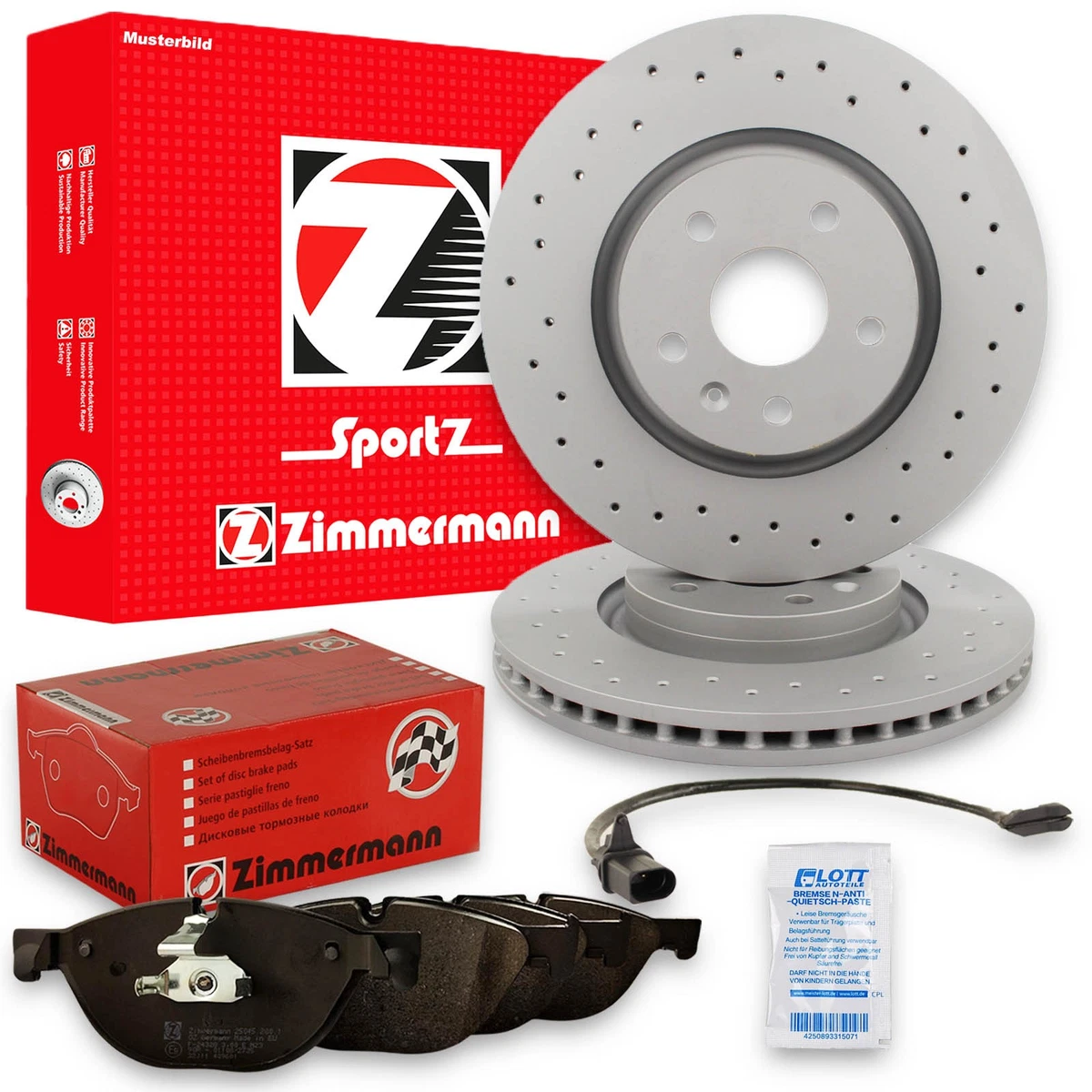 Гальмівні колодки та диски Zimmermann для VW CADDY ALLTRACK 1.4 TSI